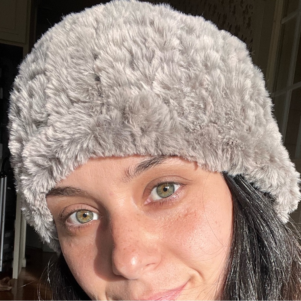 Cozy Gray Faux Fur Head Band